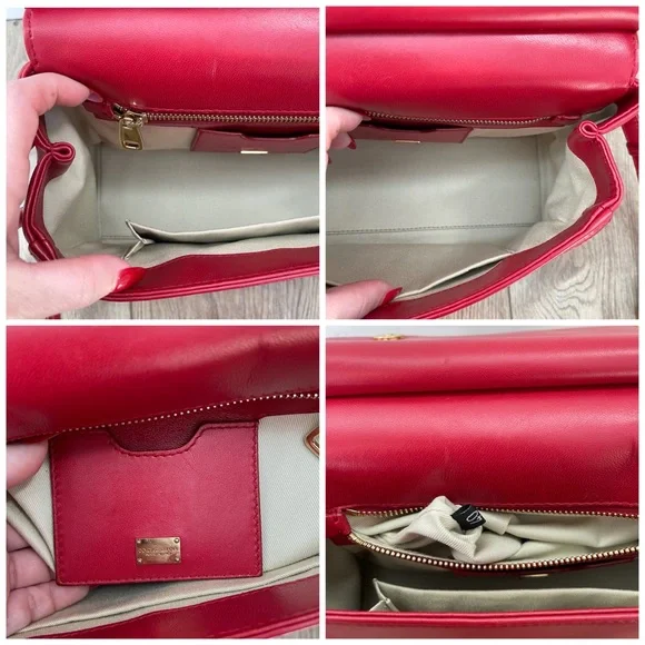 Dolce & Gabbana Medium Sicily Satchel Bag In Intaglio Leather in Red - Picture 17 of 17